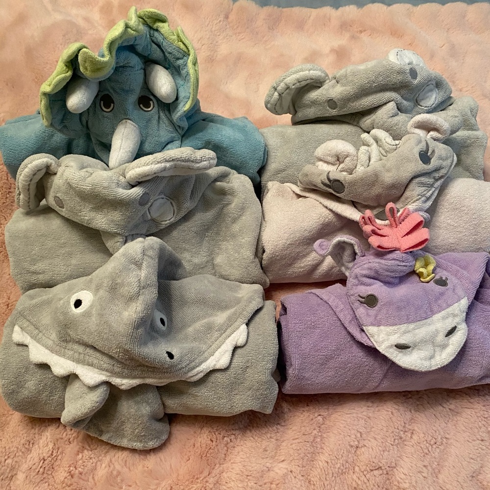 Pottery Barn Kids baby towel lot